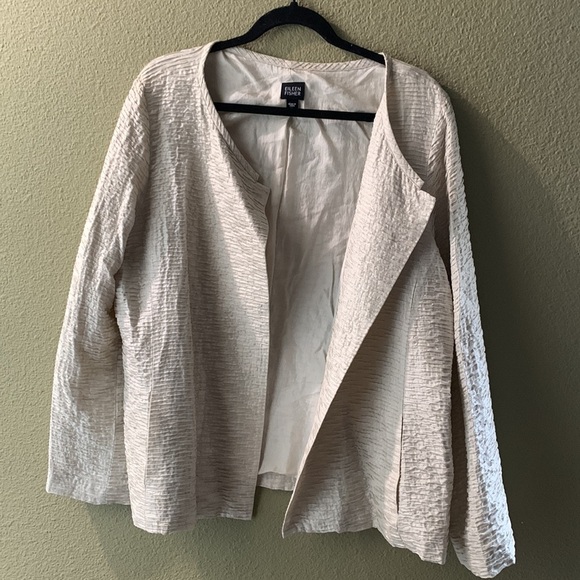 Eileen fisher slik  textuer blazers size medium office - Picture 7 of 8